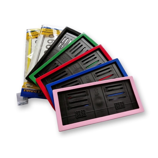 LEOMAX กรอบป้ายทะเบียนรถยนต์ พลาสติก ครอบล็อค PP รุ่น LP-0613 (ชิ้นเดี่ยว) - 1 ชิ้น/ชุด