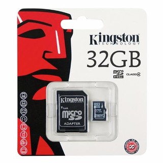 Kingston เมม Memory Micro SD Card Class 10 - 32GB with Adapter(GENUINE)