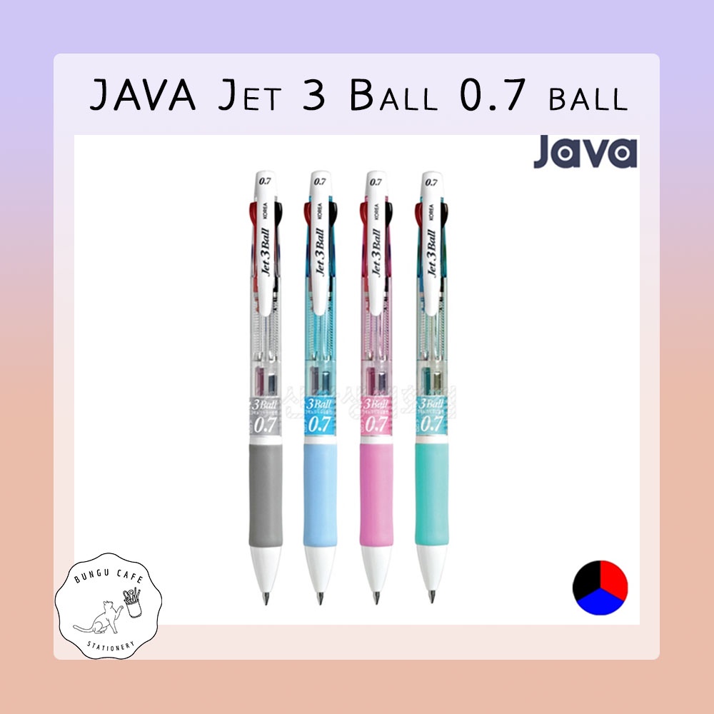 JAVA Jet 3 Ball 0.7 ball ปากกาลูกลื่น 3 ระบบ หัว 0.7mm.