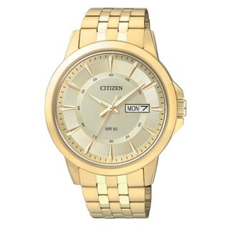 Citizen Mens Stainless Steel Bracelet Watch Gold Stainless Strapรุ่นBF2013-56P