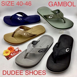 รองเท้าแตะแบบหนีบ (SIZE 40-46) GAMBOL (ของแท้) รองเท้าแตะพื้นนุ่ม