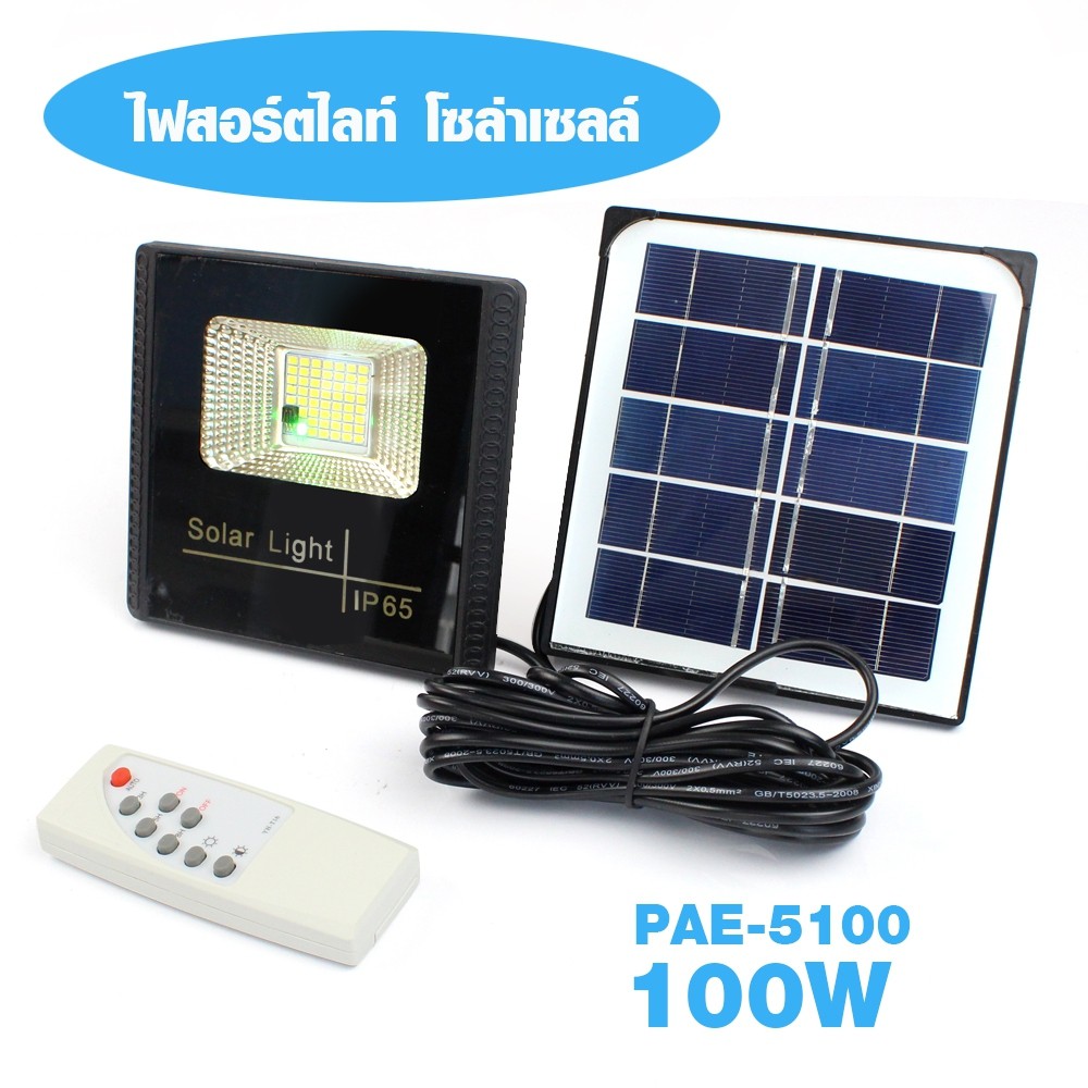 Telecorsa สปอตไลท์ LED 100 วัตต์ 5100 รุ่น Solar-portable-light-5100-100W-04a-Song