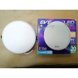 EVE โคมไฟดาวไลท์ LED หน้ากลม 20W รุ่น ELLE  แสง Cool white 4000k