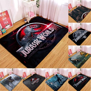 พรมปูพื้น พิมพ์ลาย Jurassic World Dominion ขนาดใหญ่ สไตล์โมเดิร์น สําหรับตกแต่งบ้าน ห้องนั่งเล่น ห้องนอน