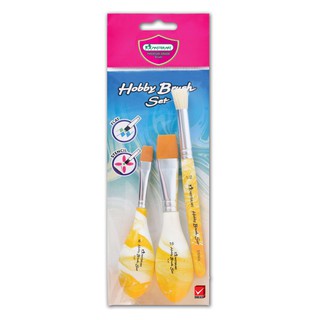 ชุดพู่กันมาสเตอร์อาร์ต Hobby Brush Set เบอร์ 8, 16, ½