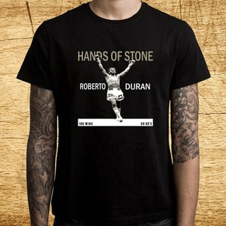 [COD]เสื้อยืด พิมพ์ลายโลโก้ Roberto Duran Hands Of Stone สีดํา สําหรับผู้ชายS-5XL