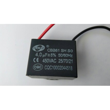 คาปาซิสเตอร์ SQ  1.2/2/4/6/8/10/12 uF 450V. senju  ใช้กับพัดลม ปั้มน้ำ มอเตอร์ต่างๆ  แบบสี่เหลี่ยม ช