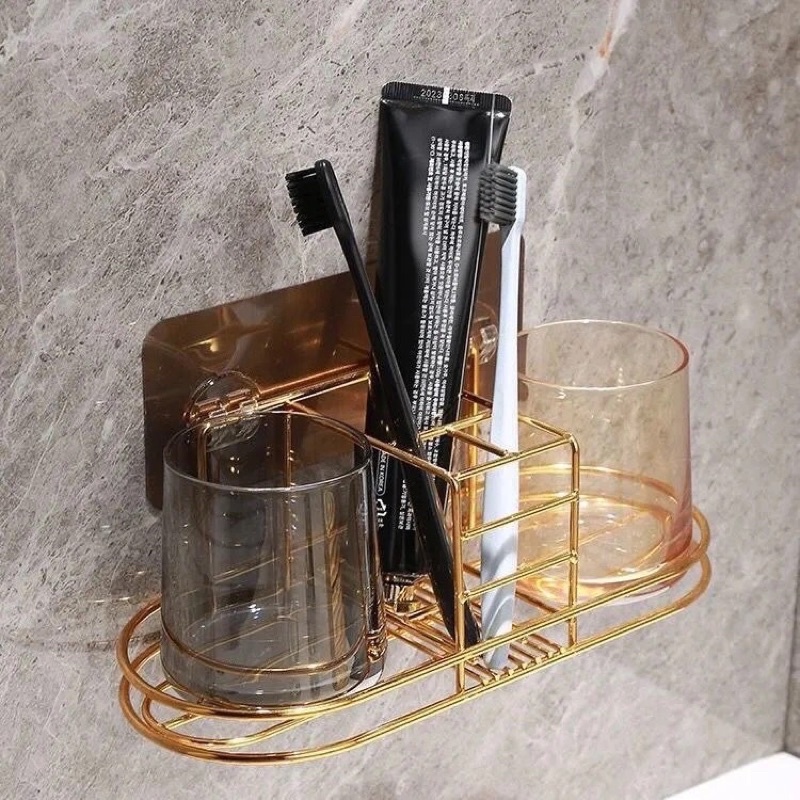 DT57-2 แท่นวางแปรงสีทองช่องสี่เหลี่ยม (เฉพาะแท่นวางไม่มีแก้วนะคะ) [4] M11-3 - รูปที่ 2