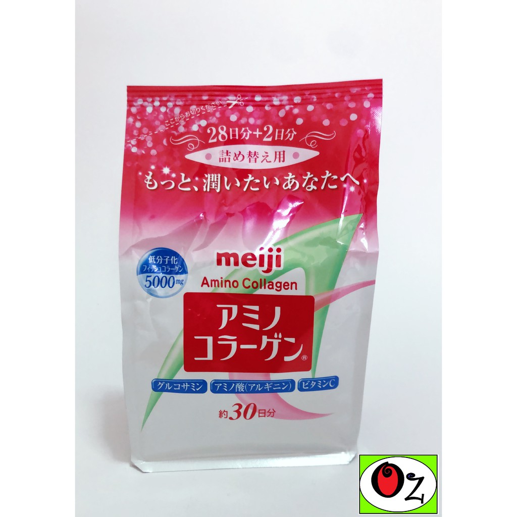 Meiji Amino Collagen 5000 mg/day Refill แบบถุงขนาด 214 กรัม (ทานได้ 30 วัน)