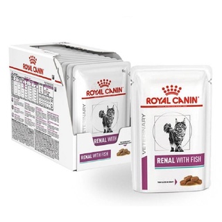 Royal Canin Renal Pouch ขนาด 85กรัม x 12 ซอง อาหารเปียกแมวโรยัลคานินโรคไต ค่าไตสูง