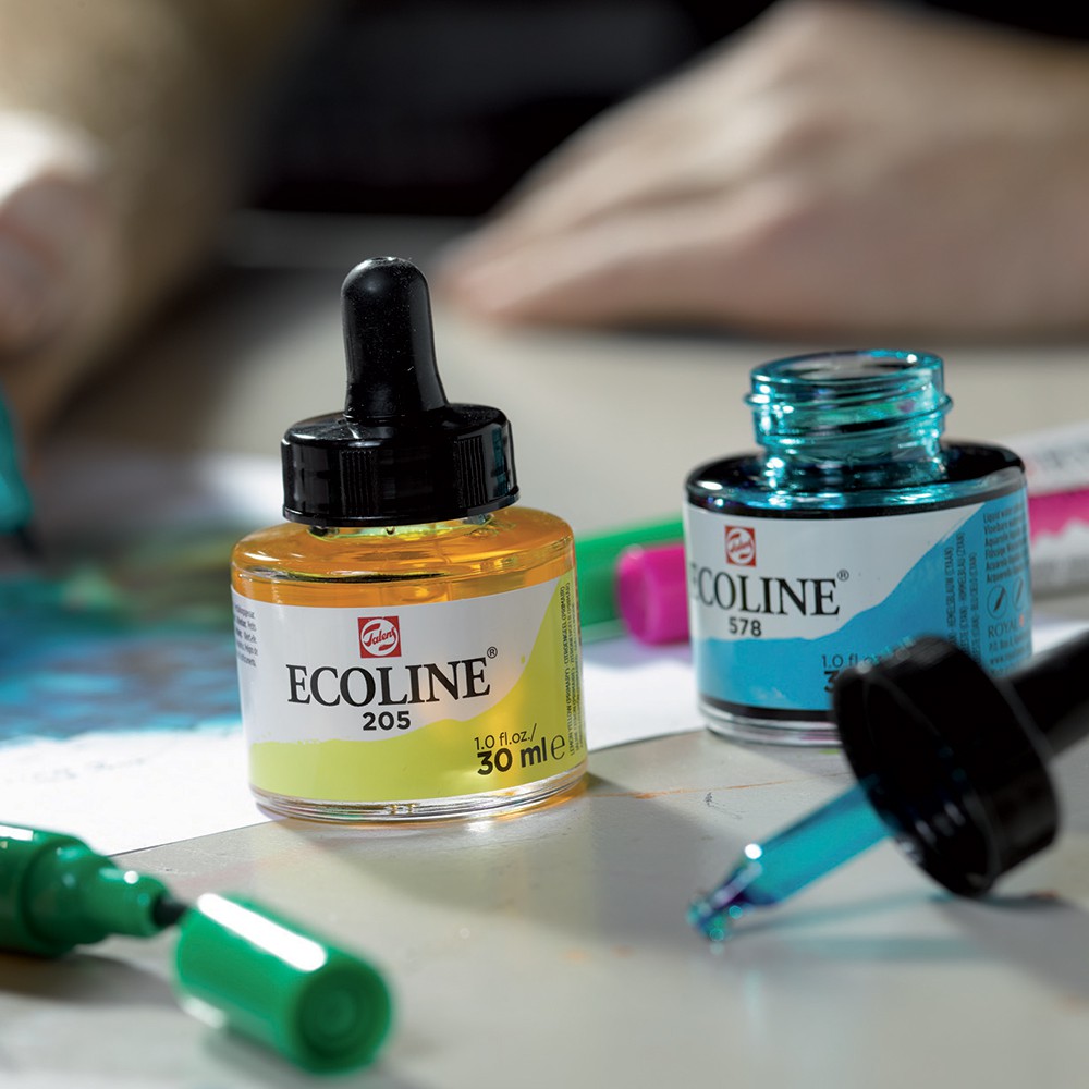 สีน้ำ ECOLINE 30ml. มีทุกสี  Liquid Water Colour [1ขวด]