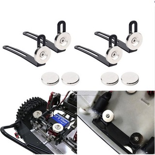 4Pcs RC Car Metalic Shell Body Mount Bracket with Magnet for 1:10 RC Crawler Car Axial SCX10 90046