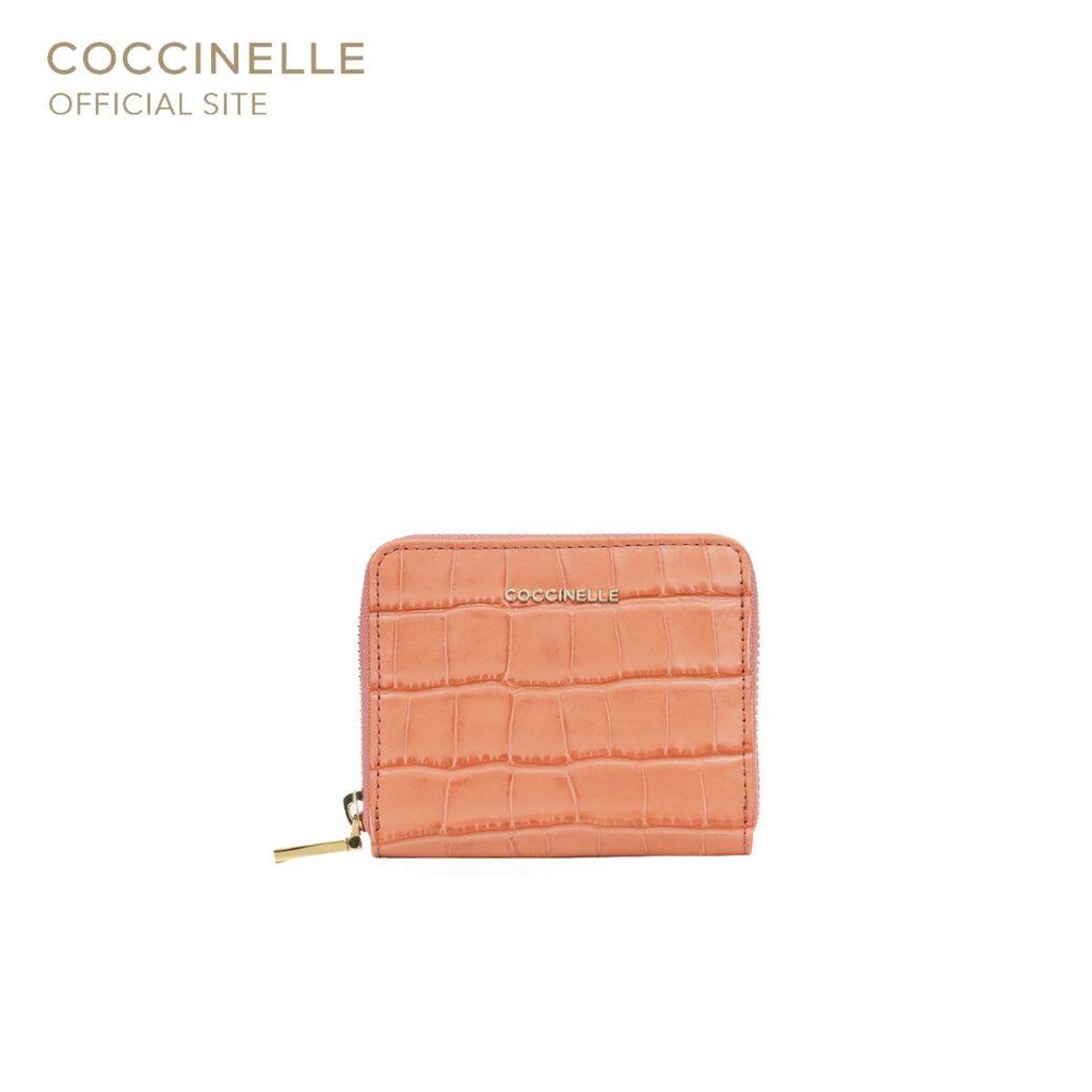 Shopee Thailand - COCCINELLE METALLIC CROCO SHINY SOFT Wallet 11A201 GERANIUM Wallet