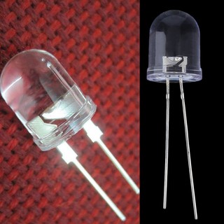 โคมไฟ LED ขนาดใหญ่ สีขาว 10mm 0.5W White 290 000MCD 40°  20 ชิ้น