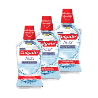 🔥The Best!! คอลเกต น้ำยาบ้วนปาก พลักซ์ ทาร์ทาร์ คอนโทรล 500 มล. แพ็ค 3 ขวด Colgate Plax Mouthwash Tartar 500 ml x 3