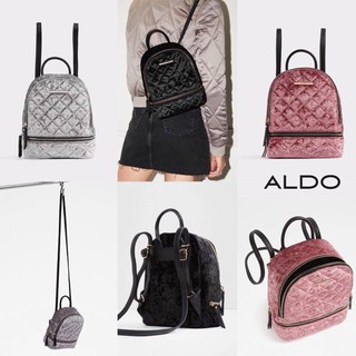 🎀ALDO EDROIANA🎀 2018 กระเป๋าทรงเป้วัสดุเป็นผ้ากำมะหยี่ทั้งใบ