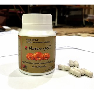 เนเจอร์พลัส เห็ดหลินจือสกัด ตรา เนเจอร์ พลัส Nature plus 1 กระปุก มี 50 แคปซูล ของแท้ ส่งด่วน ส่งไว