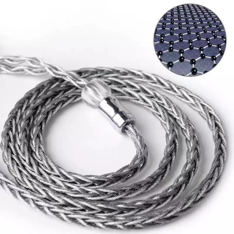 NICEHCK DarkJade 8 Strand Graphene Silver Plated OCC Earphone Cable Litz 3.5/2.5/4.4 MMCX/0.78mm 2Pi