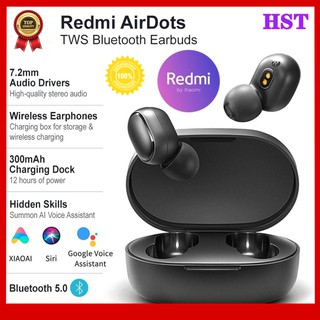 🌴H-style🌴🔥Redmi AirDots หูฟังบลูทูธ หูฟังbluetooth True Wireless 5.0 TWS หูฟังไร้สาย (สีดำ)