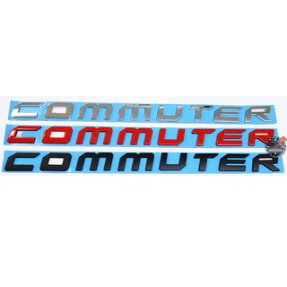 ป้ายโลโก้ COMMUTER สำหรับรถตู้ ขนาด 3.2 x 48 cm. ติดฝากระโปรงหน้า TOYOTA COMMUTER