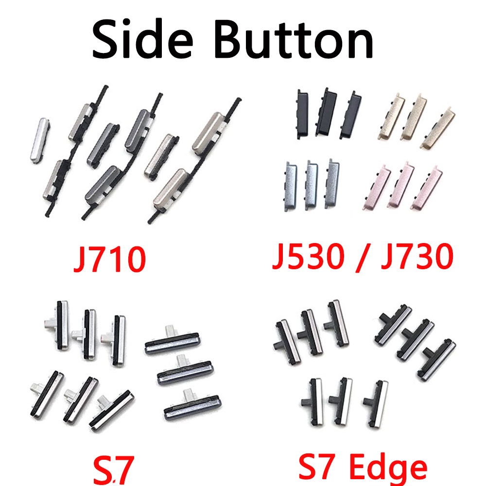 ปุ่มปรับระดับเสียงไฟด้านข้างสําหรับ Samsung S3 S7 Edge J5 J7 2016 J510 J710 /J5 J7 2018 J730 Volume 