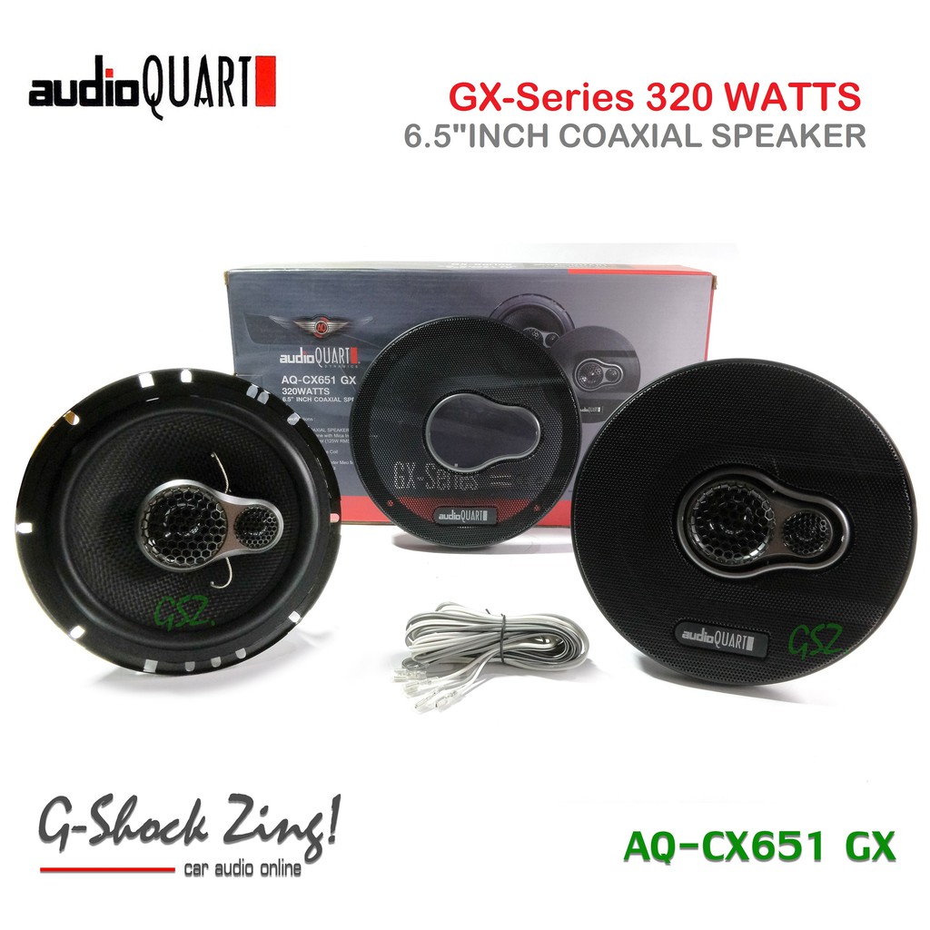 AUDIO QUART ลำโพง6.5นิ้ว แกนร่วม กำลังขับ 320Watts.(125W RMS) AUDIO QUART รุ่น GX Series AQ-CX651 GX NEW!