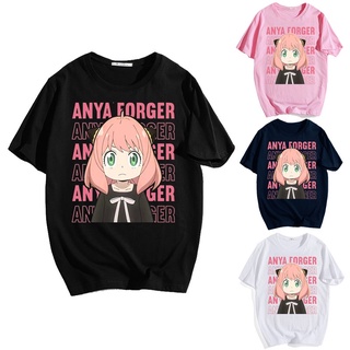 ♨❖เสื้อยืดลําลอง แขนสั้น พิมพ์ลายกราฟฟิคอนิเมะ Spy X Family Anya Forger สไตล์ญี่ปุ่น ฮาราจูกุ สตรีท ฤดูร้อน โอเวอร์ไซซ์