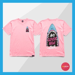 Fifty Cent &amp;#174; เสื้อยืดลาย Shark สีชมพู ใส่ได้ทั้ง ผู้ชาย ผู้หญิง S, M, L, XL, 2XL *เก็บเงินปลายทางได้*  Ts