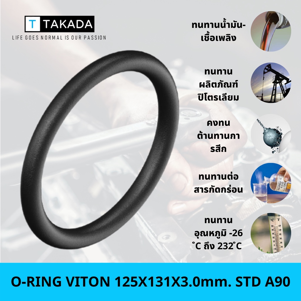 O-RING VITON 125X131X3.0mm. STD A90