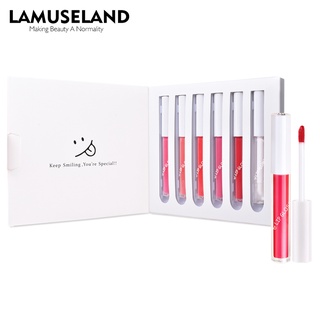 LAMUSELAND Hot sale waterproof mini long lasting non-stick cup lip gloss lipstick set  #L18 L12/LA0010