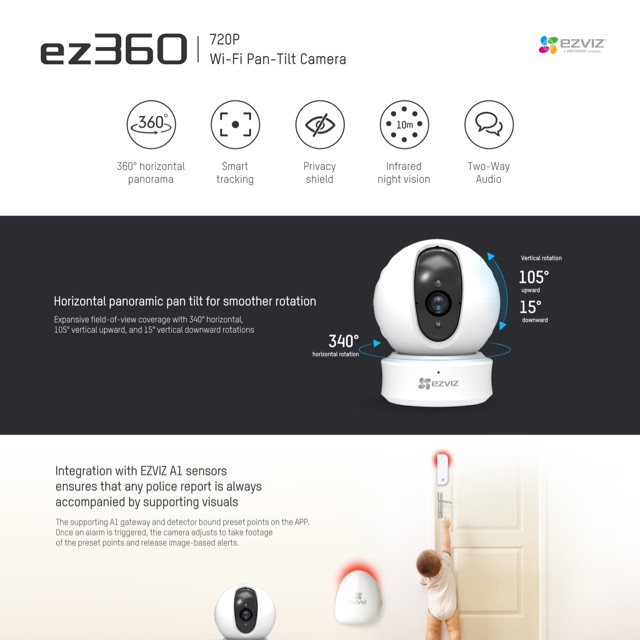 EZVIZ C6C iP Camera WiFi กล้องวงจรปิดไร้สาย