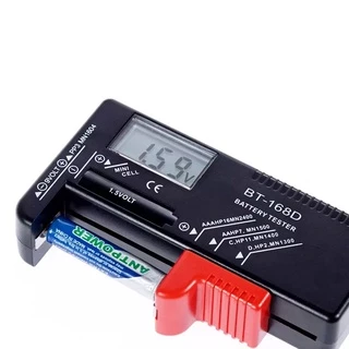 Kiprun เครื่องทดสอบแบตเตอรี่ดิจิทัล LCD สําหรับแบตเตอรี่ 9V 1.5V AA AAA Cell C D BT168D