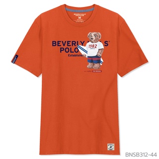 เสื้อยืดสีขาวBeverly Hills Polo Club เสื้อยืดคอกลมแขนสั้น Classic Bear รุ่น BNSB312