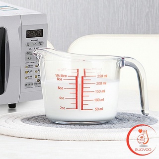 ทำจากแก้วอย่างหนา บีกเกอร์เหยือกตวง ขนาด 250 ml อุปกรณ์เครื่องครัว Graduated measuring cup