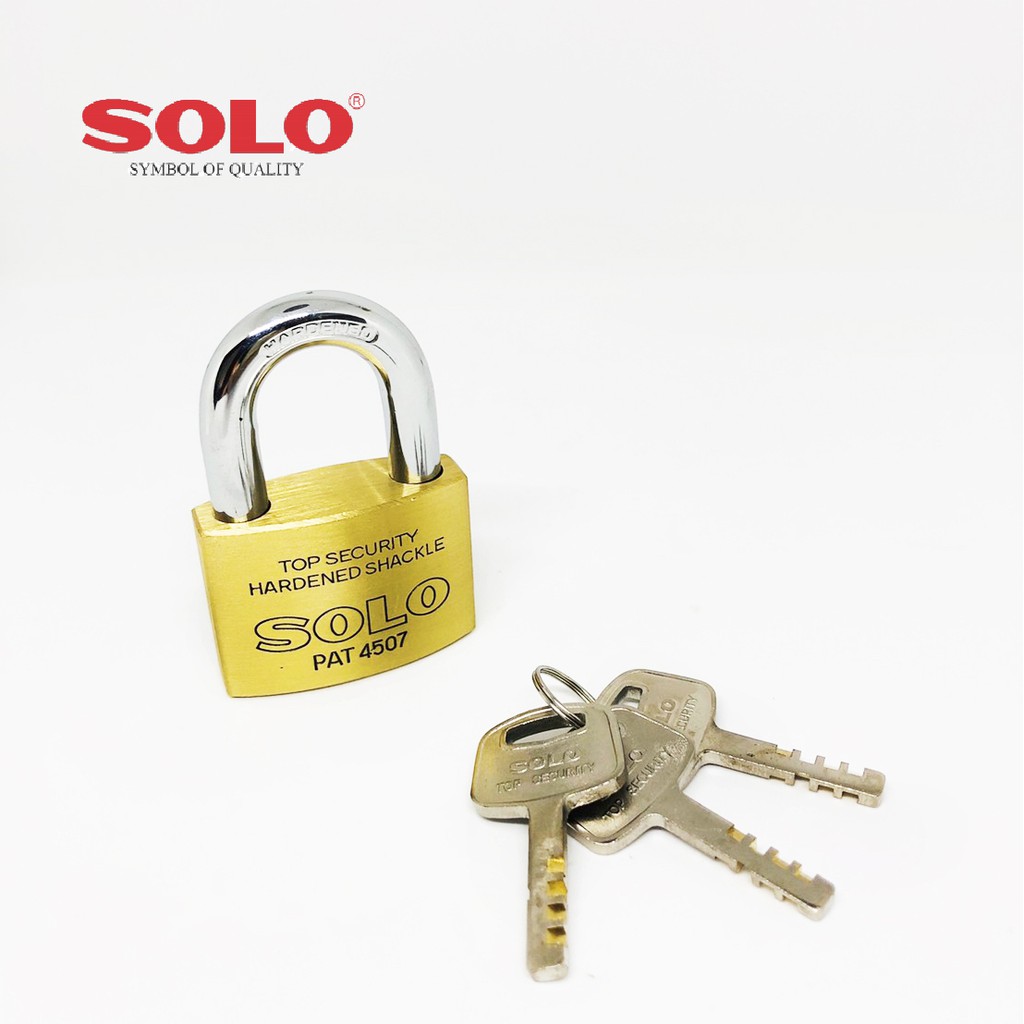 Solo No.4507 N-50 กุญแจคล้องทองเหลือง ขนาด 50 มม.
