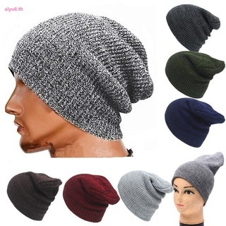 Winter Casual Cotton Knit Hat Men Baggy Beanie Hat Crochet Outdoor Ski Cap Street Dance Cap