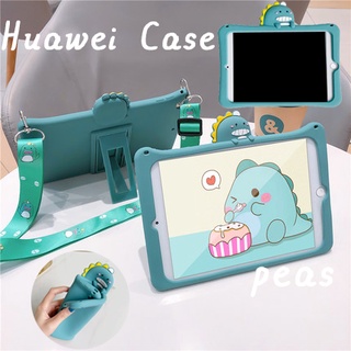 Huawei MediaPad Matepad 11 T10S T10 10.4 Pro 10.8 M6 8.4 M5 lite 8.0 T5 10.1 10.0 เปลือก Cartoon Cute Dinosaur Soft TPU Case เคสซิลิโคน เปลือกการ์ตูน