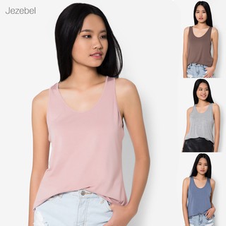 Jezebel เสื้อกล้าม Scoop Neckline Basix