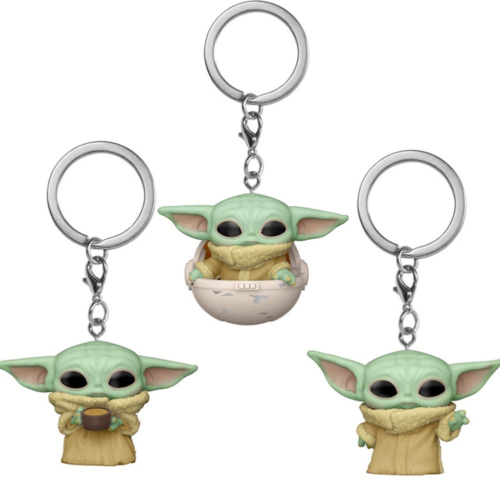【Good】พวงกุญแจฟิกเกอร์ Star Wars Yoda Baby Funko Pop Star Wars ของเล่นสําหรับเด็ก