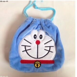 ถุงหูรูด ลาย โดเรม่อน (Doraemon) ใส่เครื่องสำอาง ของกระจุ๊กกระจิ๊ก ก็ได้ค่ะ ขนาด 7x7.5 นิ้ว