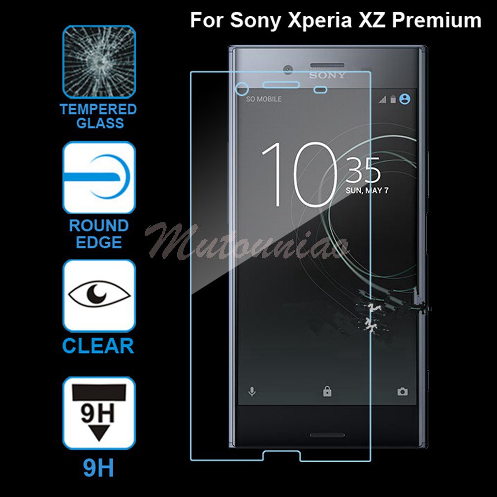 กระจกนิรภัยกันรอยหน้าจอสําหรับ Sony Xperia Xz Premium 9hฟิล์ม