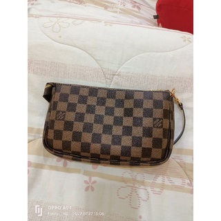 Lv pochette damier and monogram diy used bag like new