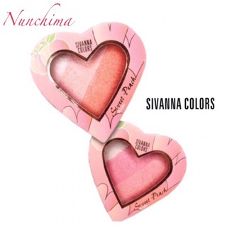 #HF8120 #SWEET PEACH BLUSH SIVANNA ซีเวนน่า คัลเลอร์ บลัชออน รูปหัวใจ ปัดแก้ม 3 สี