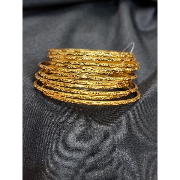 กำไลเมกกะชุด12วงสีทอง (สุ่มลาย/RandomDesign)