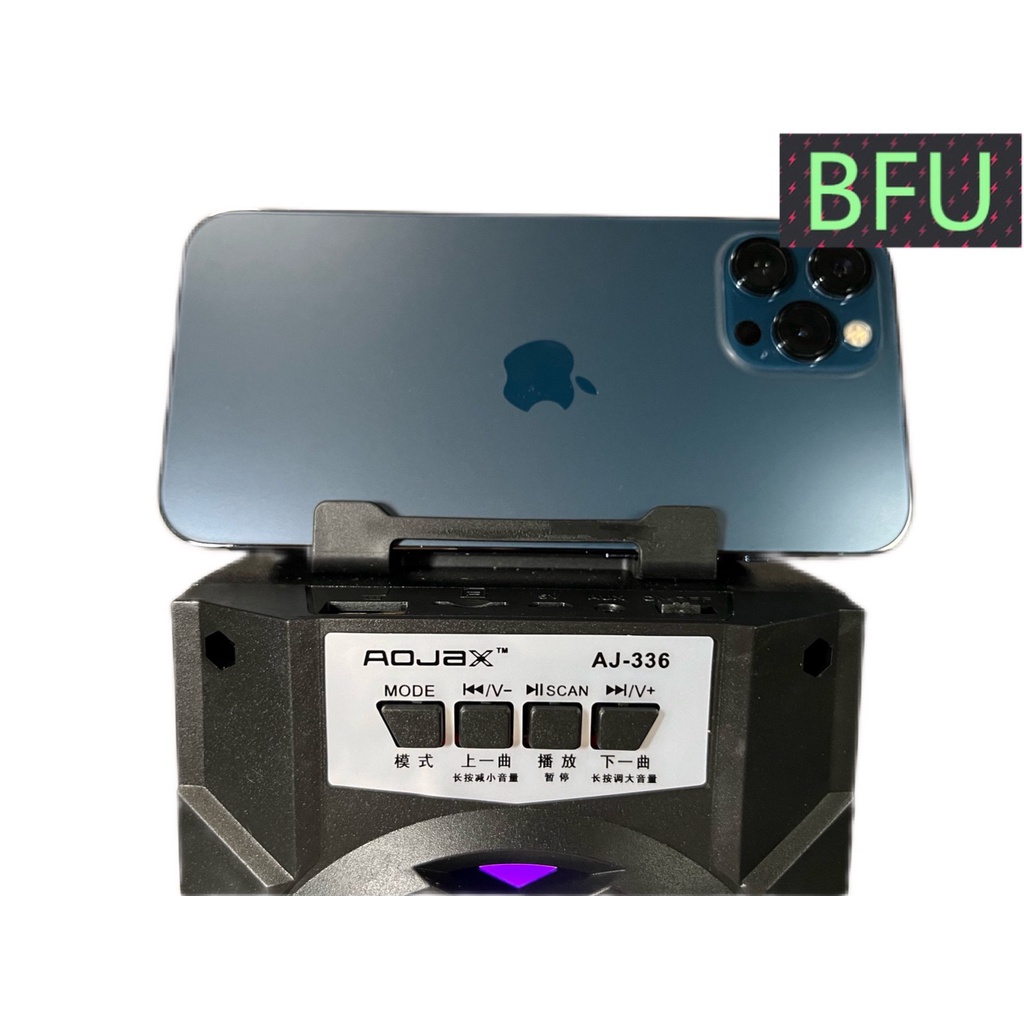 ลำโพง Bluetooth ไร้สาย แบบพกพา มีไฟ LED ลำโพง 4 นิ้ว รุ่น AJ-336 มี 3 แบบให้เลือก