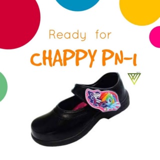 รองเท้าหนังดำนักเรียน  ยี่ห้อchappy รุ่นPN-1