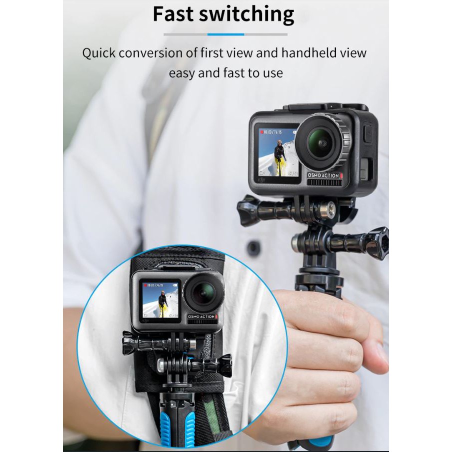 Telesin Dual Head J-Hook QUICK RELEASE Adapter Base for GoPro HERO 13 12 11 ACTION 5/4/3