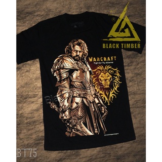 BT 75 Warcraft เสื้อยืด สีดำ BT Black Timber T-Shirt ผ้าคอตตอน สกรีนลายแน่น S M L XL XXL