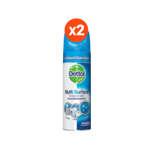 Dettol เดทตอล สเปรย์ฆ่าเชื้อโรค ดิสอินเฟคแทนท์ กลิ่นคริสป์บรีซ ขนาด 450 มล. (2 ขวด)