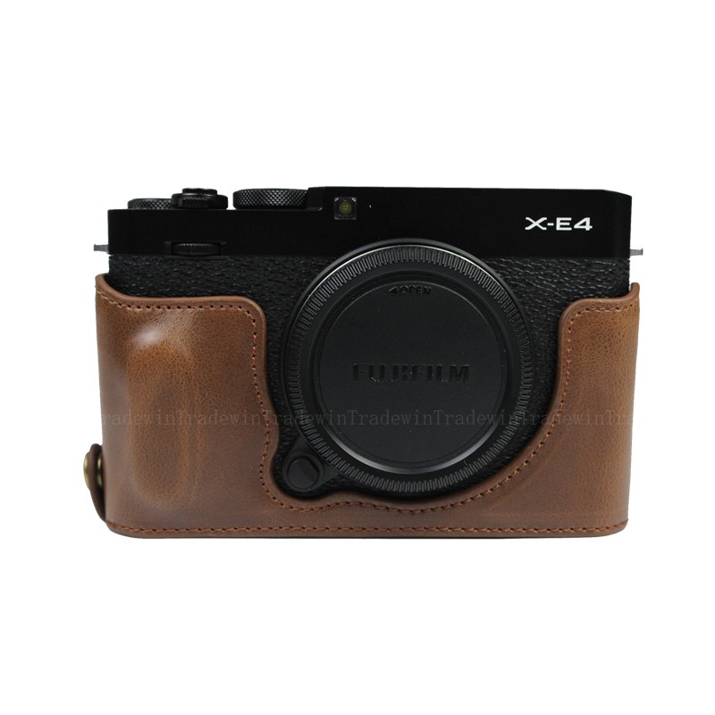 Fujifilm XE4 X-E4 PU กล้องครึ่งเคสสําหรับ Fujifilm XE4 X-E4 พร้อมสายคล้องมือ